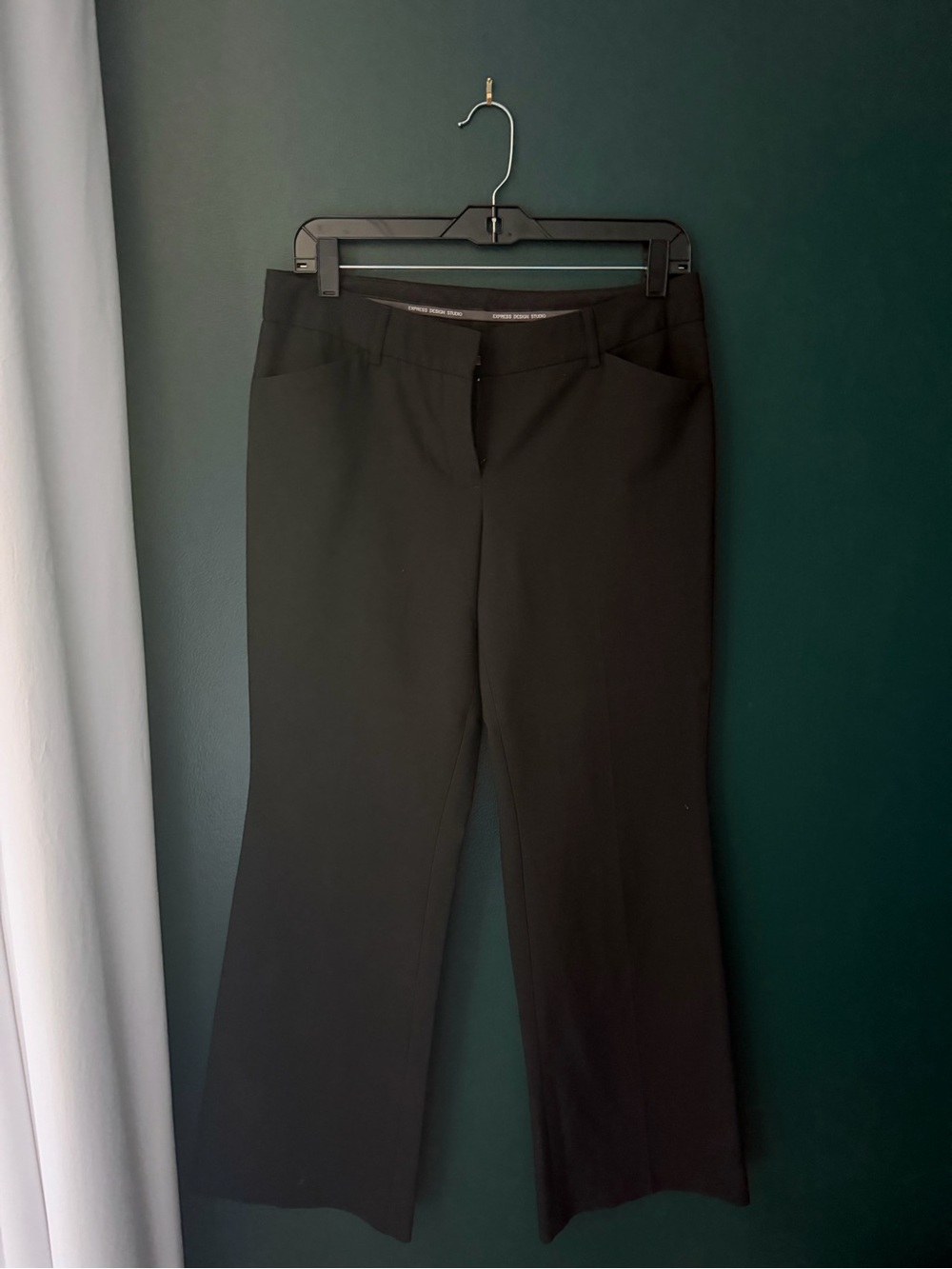 Express Black Boot-Cut Dress Pants
